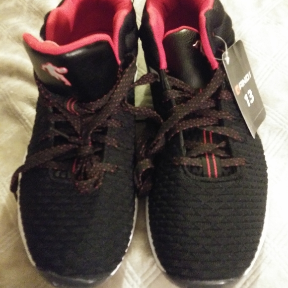 and1 shoes black and red